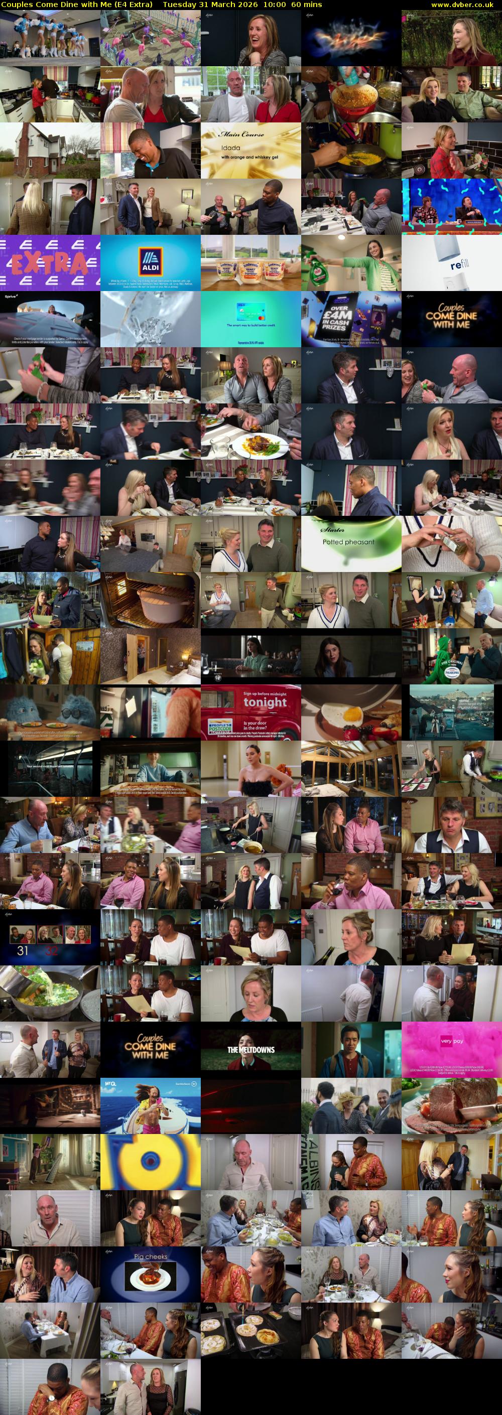 Couples Come Dine with Me (E4 Extra) Tuesday 31 March 2026 10:00 - 11:00