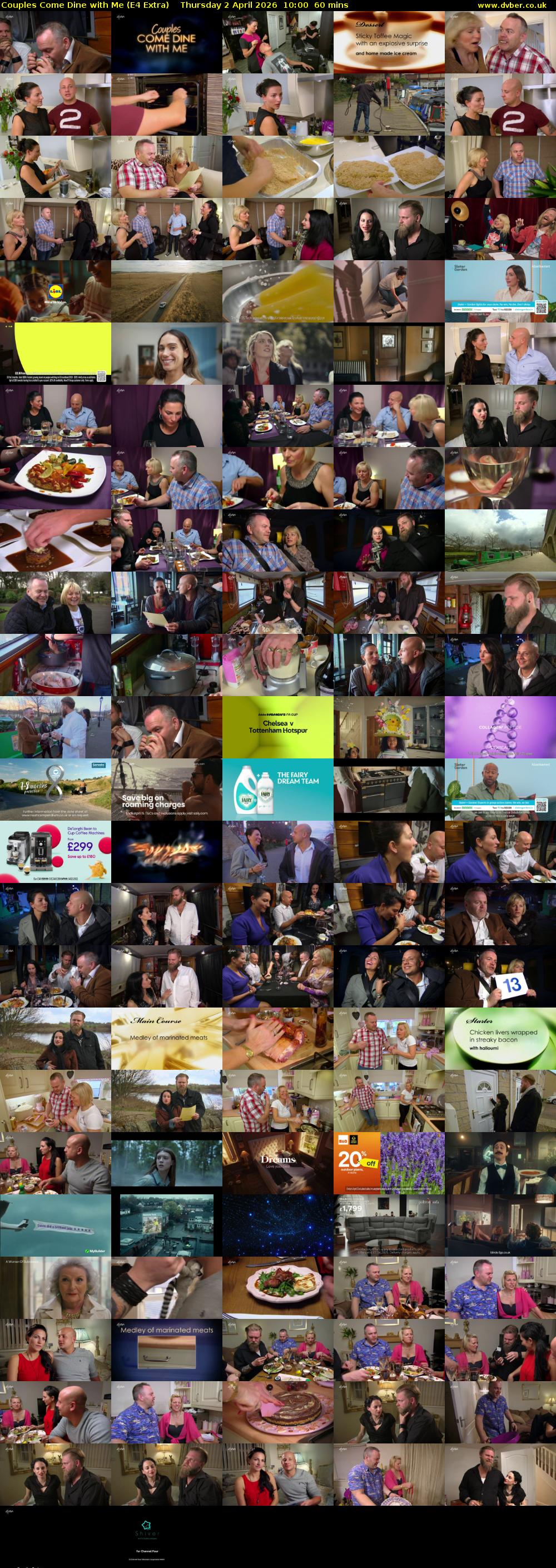 Couples Come Dine with Me (E4 Extra) Thursday 2 April 2026 10:00 - 11:00