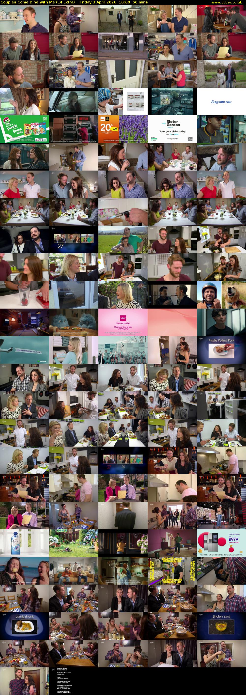 Couples Come Dine with Me (E4 Extra) Friday 3 April 2026 10:00 - 11:00