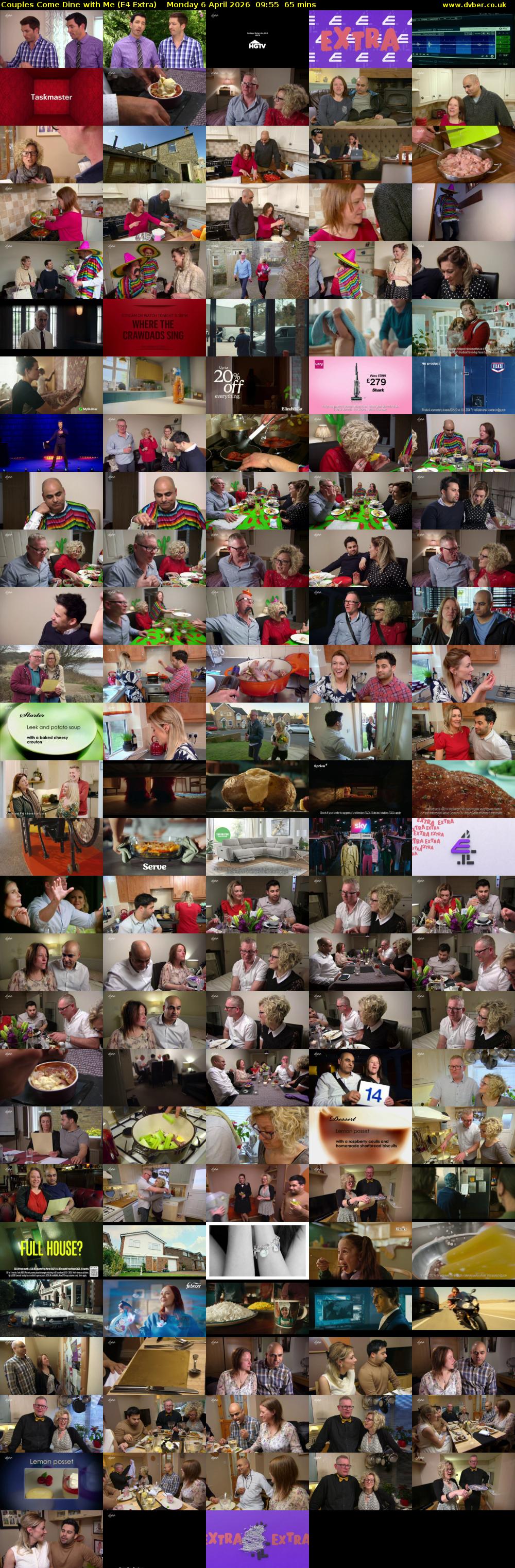 Couples Come Dine with Me (E4 Extra) Monday 6 April 2026 09:55 - 11:00