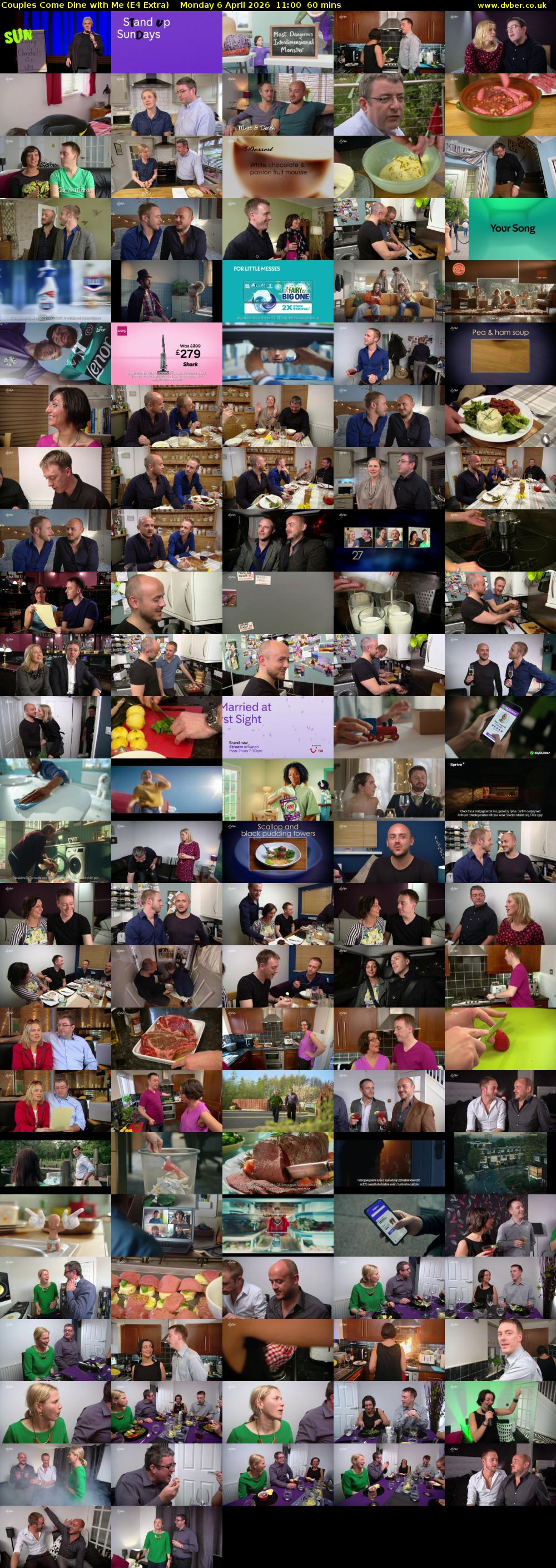 Couples Come Dine with Me (E4 Extra) Monday 6 April 2026 11:00 - 12:00