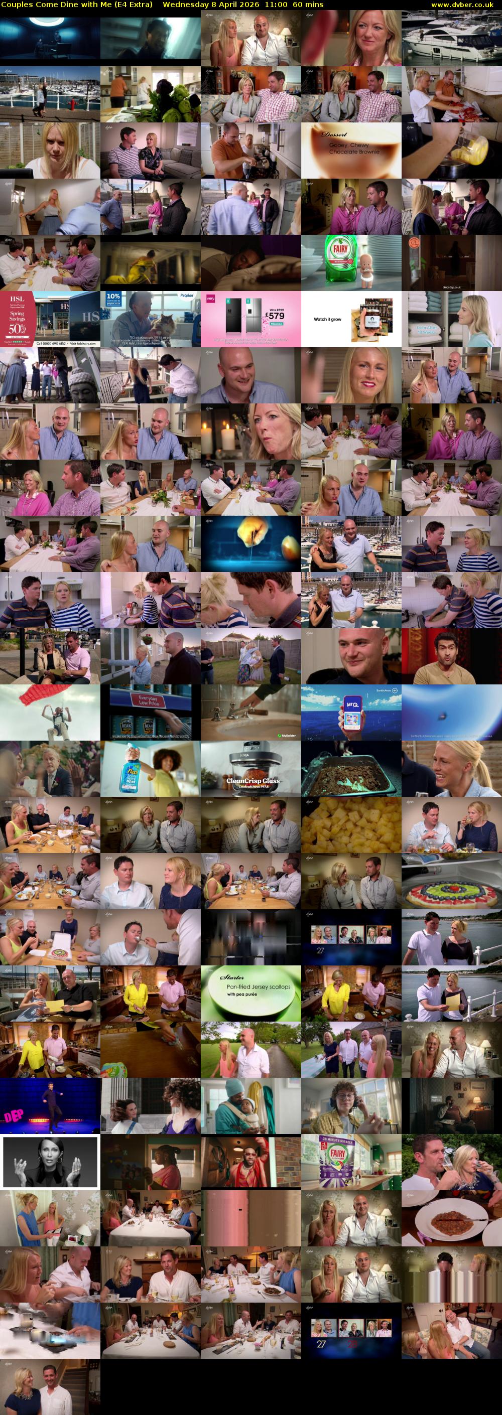 Couples Come Dine with Me (E4 Extra) Wednesday 8 April 2026 11:00 - 12:00