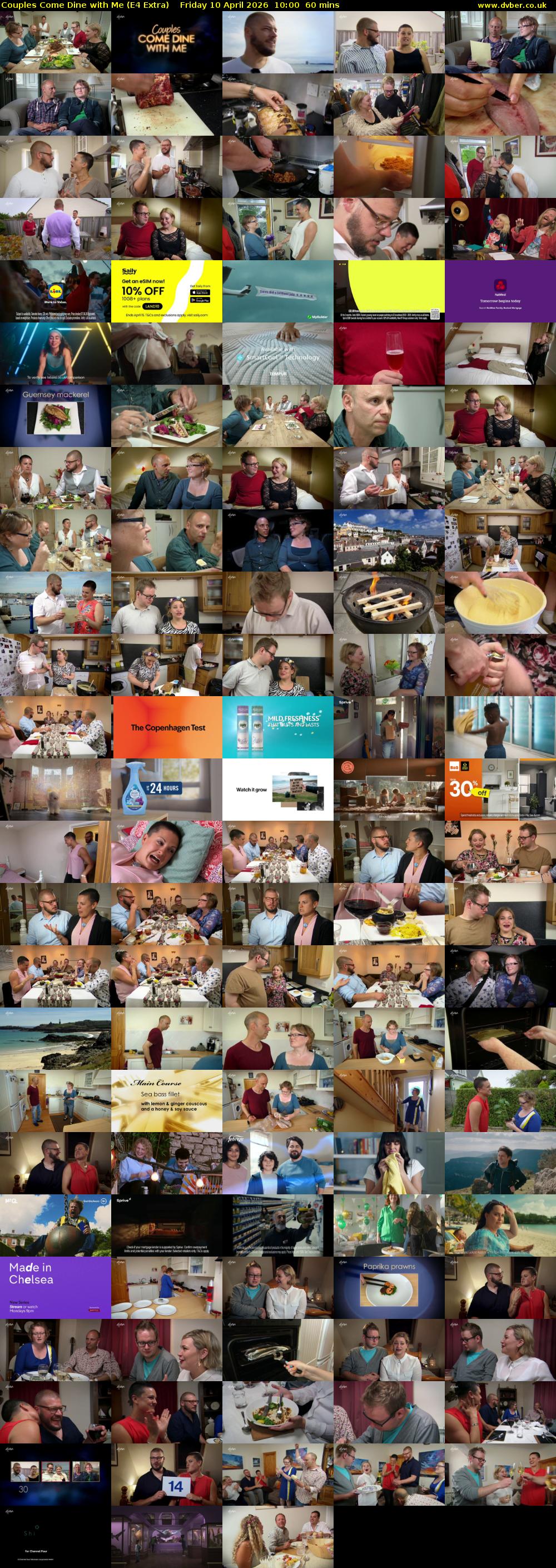 Couples Come Dine with Me (E4 Extra) Friday 10 April 2026 10:00 - 11:00