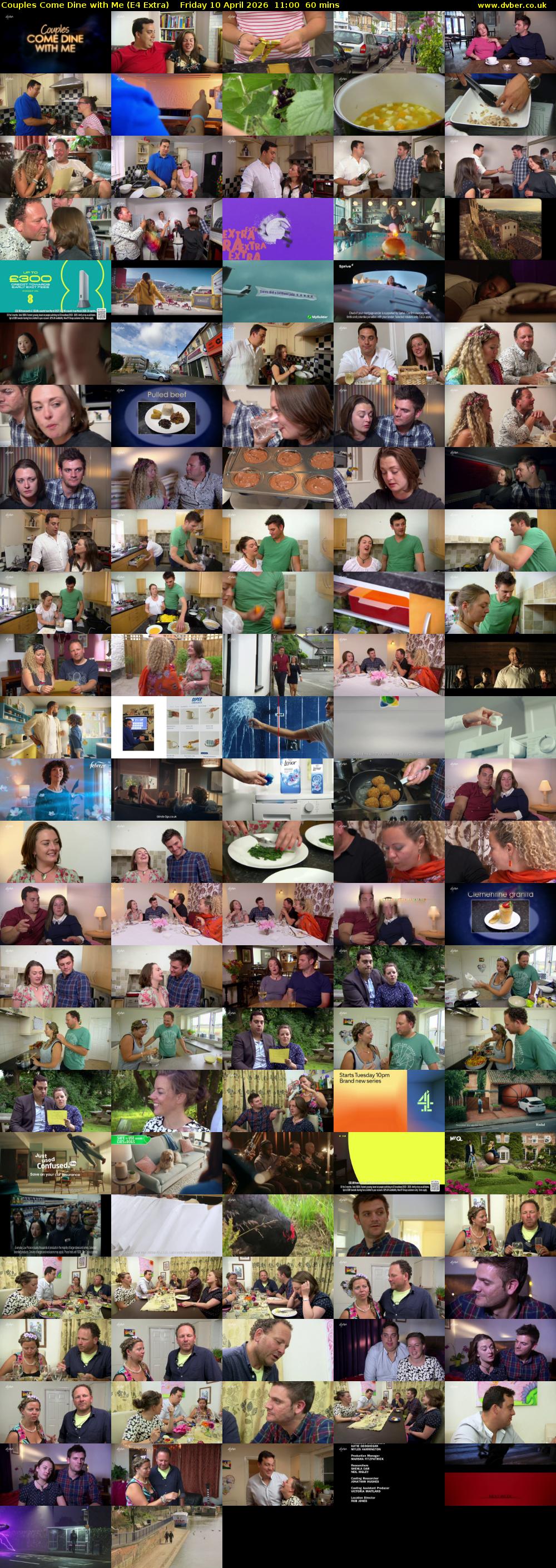 Couples Come Dine with Me (E4 Extra) Friday 10 April 2026 11:00 - 12:00