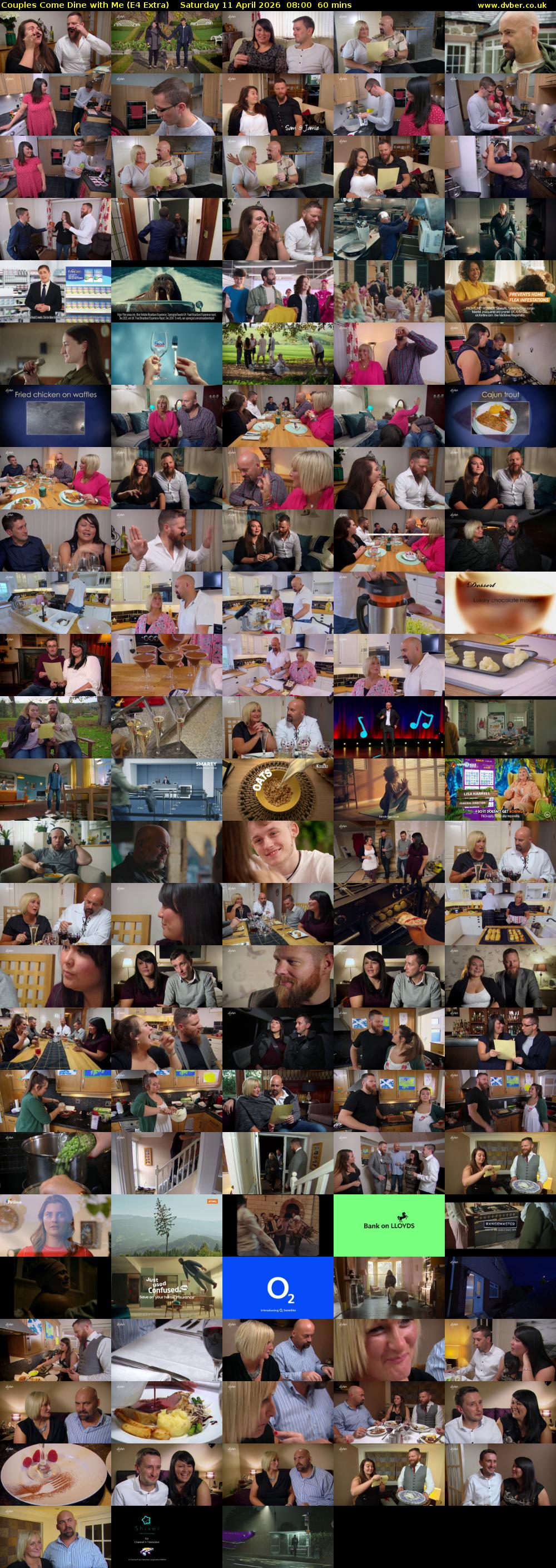 Couples Come Dine with Me (E4 Extra) Saturday 11 April 2026 08:00 - 09:00