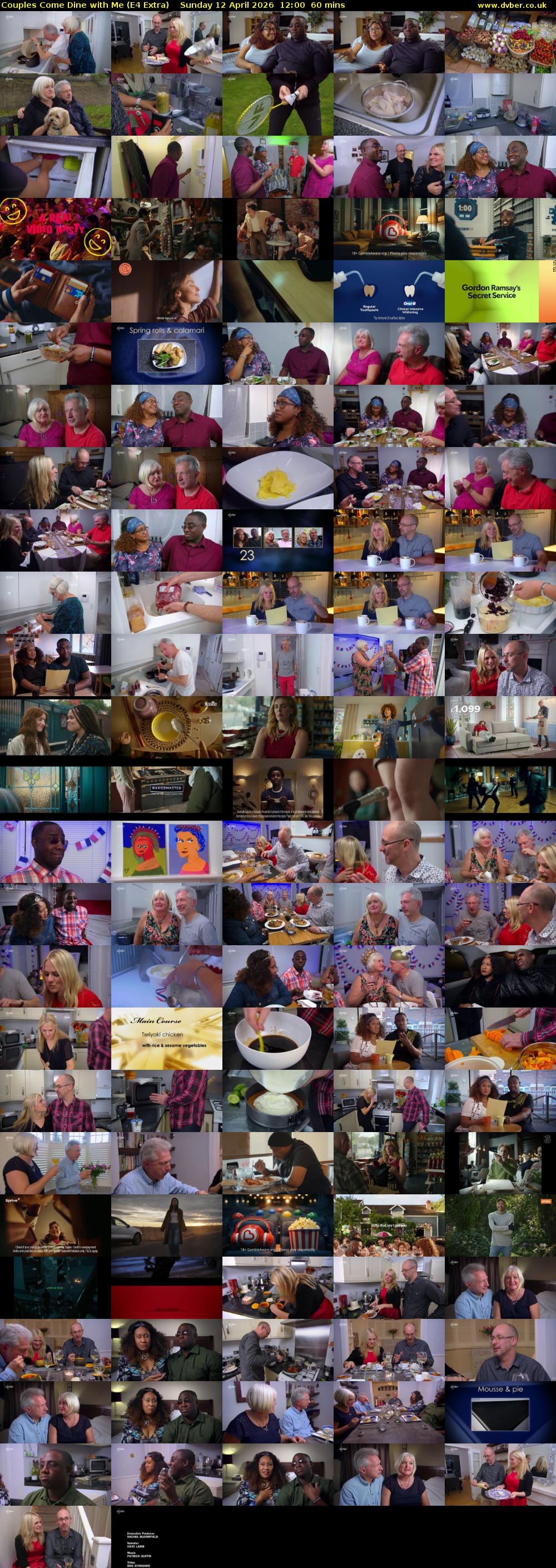 Couples Come Dine with Me (E4 Extra) Sunday 12 April 2026 12:00 - 13:00