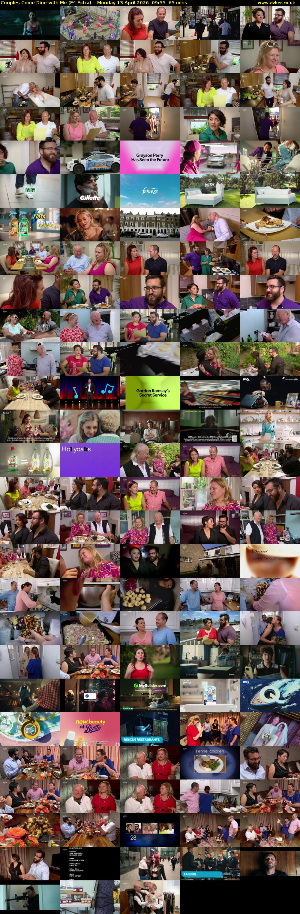 Couples Come Dine with Me (E4 Extra) Monday 13 April 2026 09:55 - 11:00