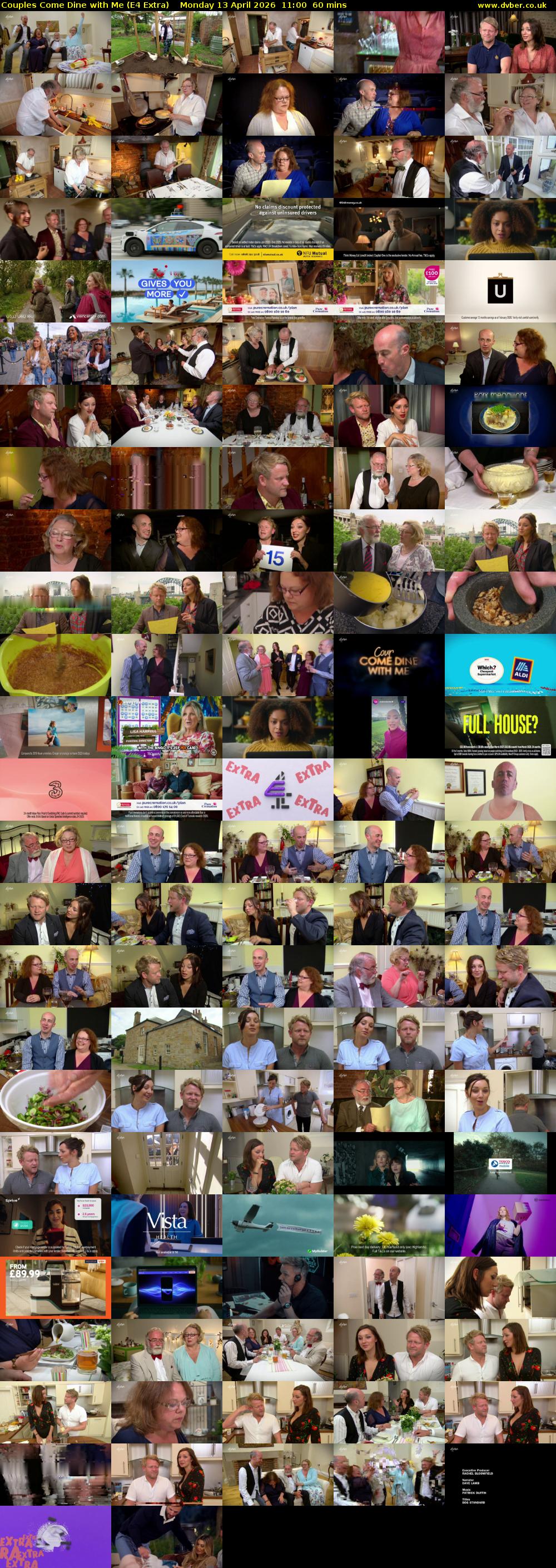 Couples Come Dine with Me (E4 Extra) Monday 13 April 2026 11:00 - 12:00