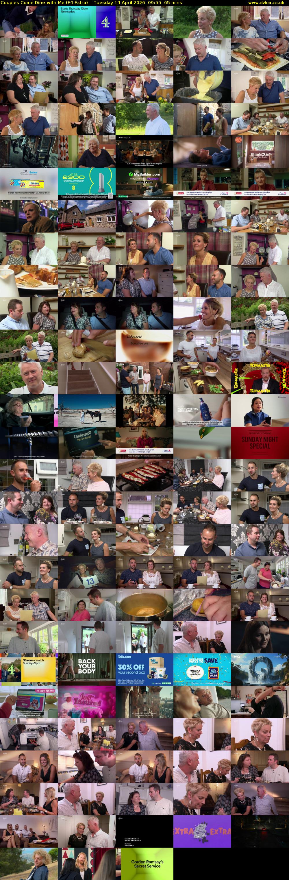 Couples Come Dine with Me (E4 Extra) Tuesday 14 April 2026 09:55 - 11:00