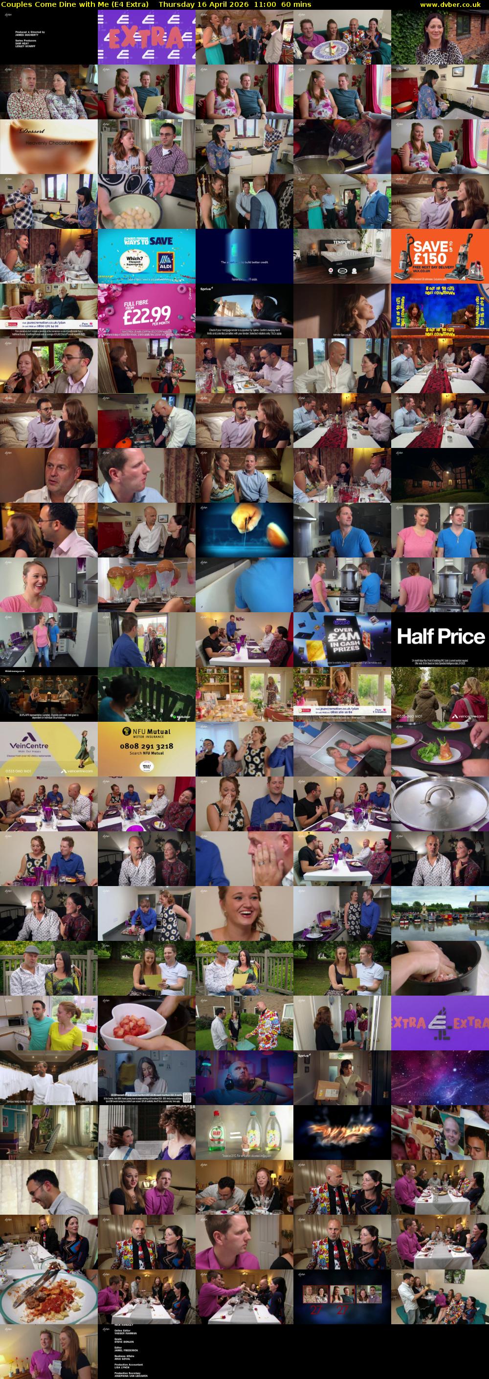 Couples Come Dine with Me (E4 Extra) Thursday 16 April 2026 11:00 - 12:00