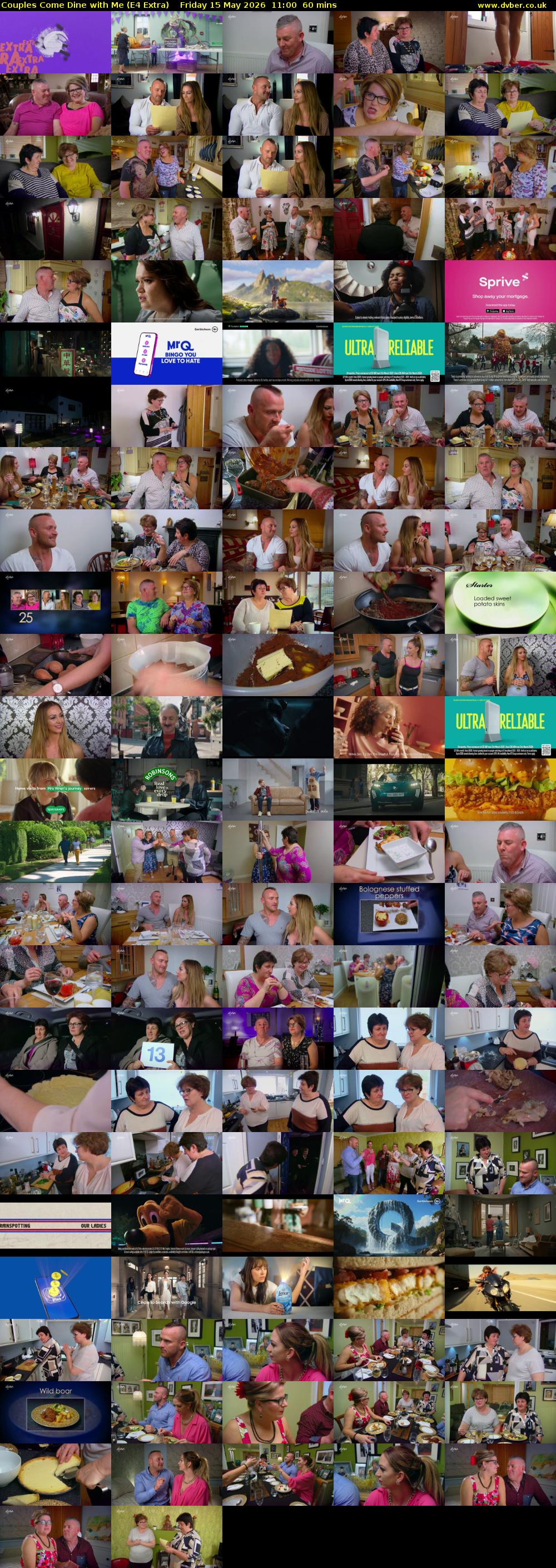 Couples Come Dine with Me (E4 Extra) Friday 15 May 2026 11:00 - 12:00