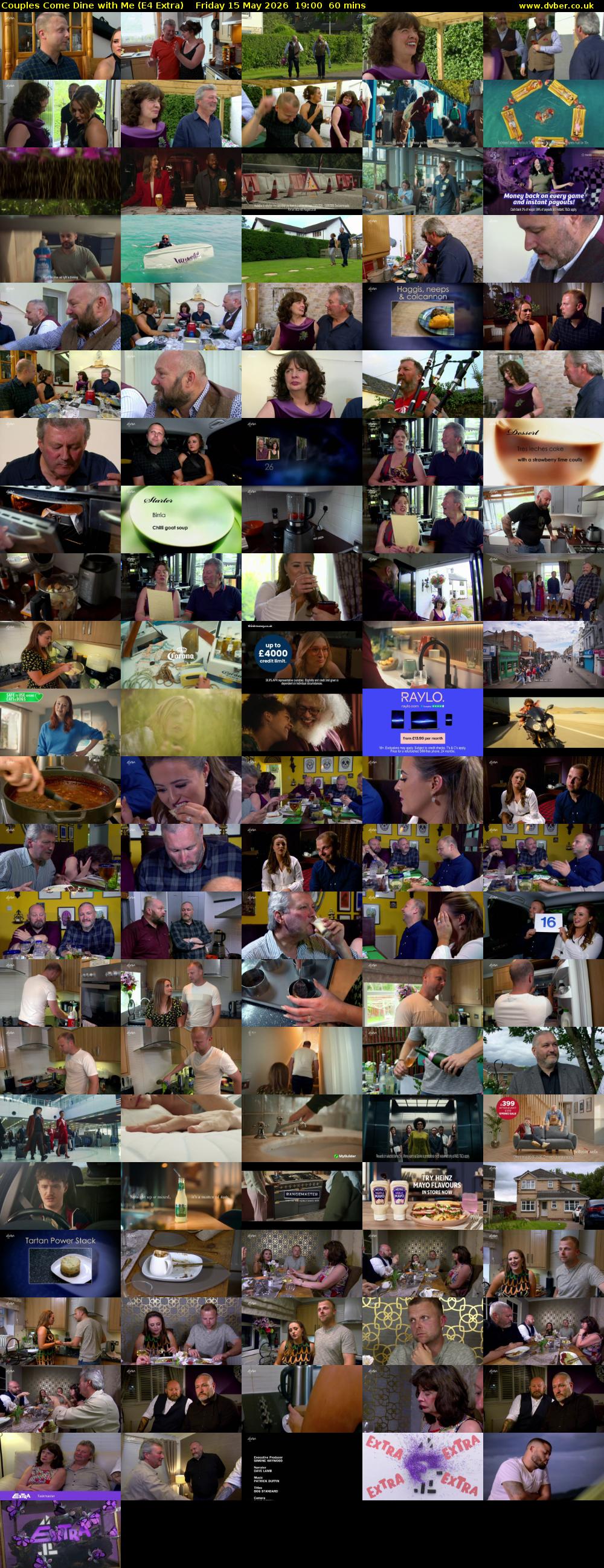Couples Come Dine with Me (E4 Extra) Friday 15 May 2026 19:00 - 20:00