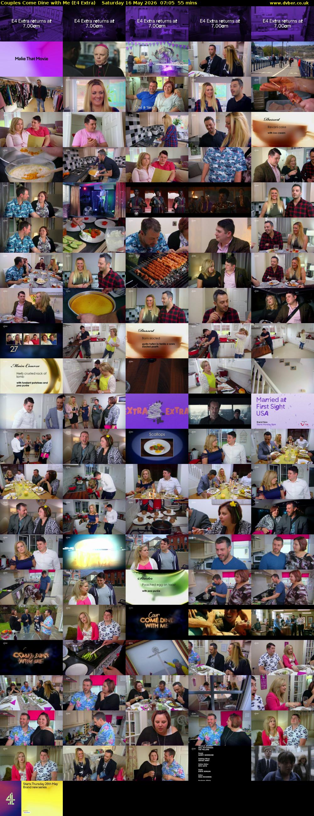 Couples Come Dine with Me (E4 Extra) Saturday 16 May 2026 07:05 - 08:00