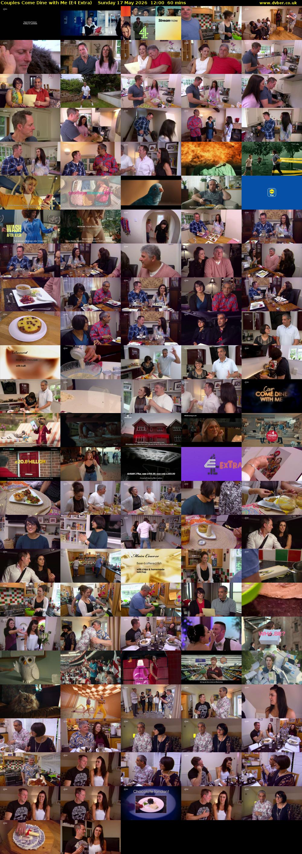 Couples Come Dine with Me (E4 Extra) Sunday 17 May 2026 12:00 - 13:00
