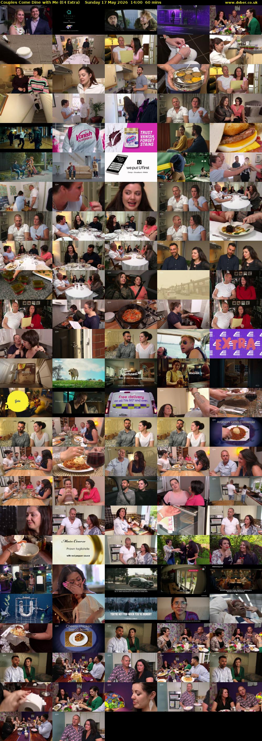 Couples Come Dine with Me (E4 Extra) Sunday 17 May 2026 14:00 - 15:00