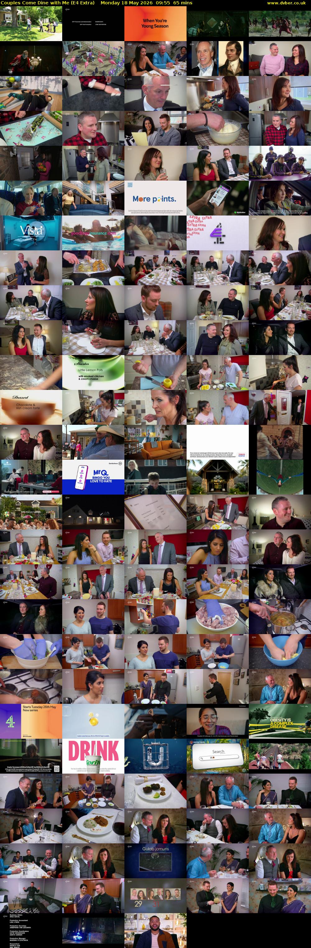 Couples Come Dine with Me (E4 Extra) Monday 18 May 2026 09:55 - 11:00