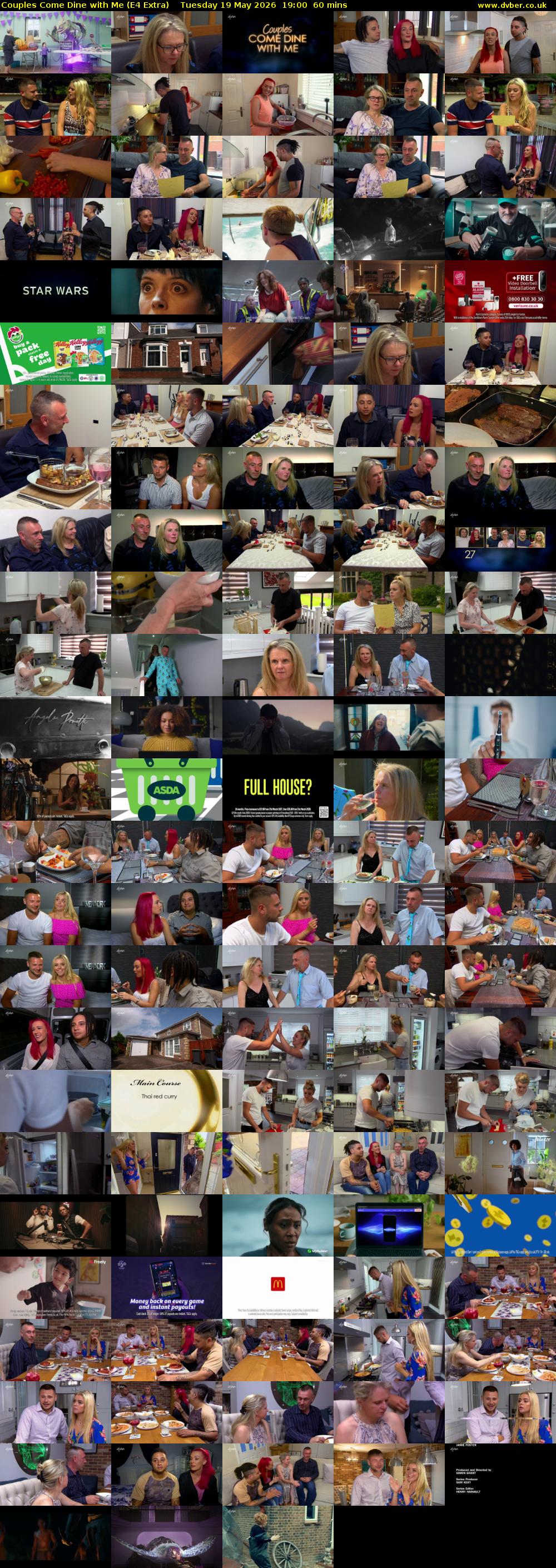 Couples Come Dine with Me (E4 Extra) Tuesday 19 May 2026 19:00 - 20:00