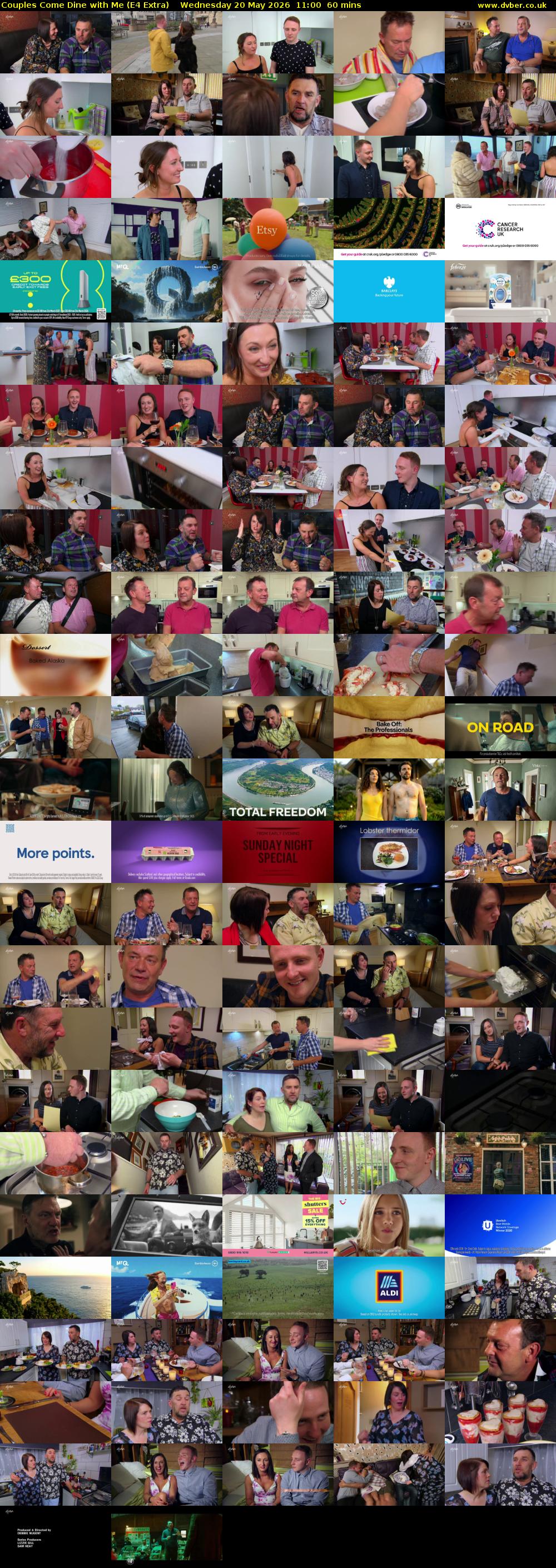 Couples Come Dine with Me (E4 Extra) Wednesday 20 May 2026 11:00 - 12:00