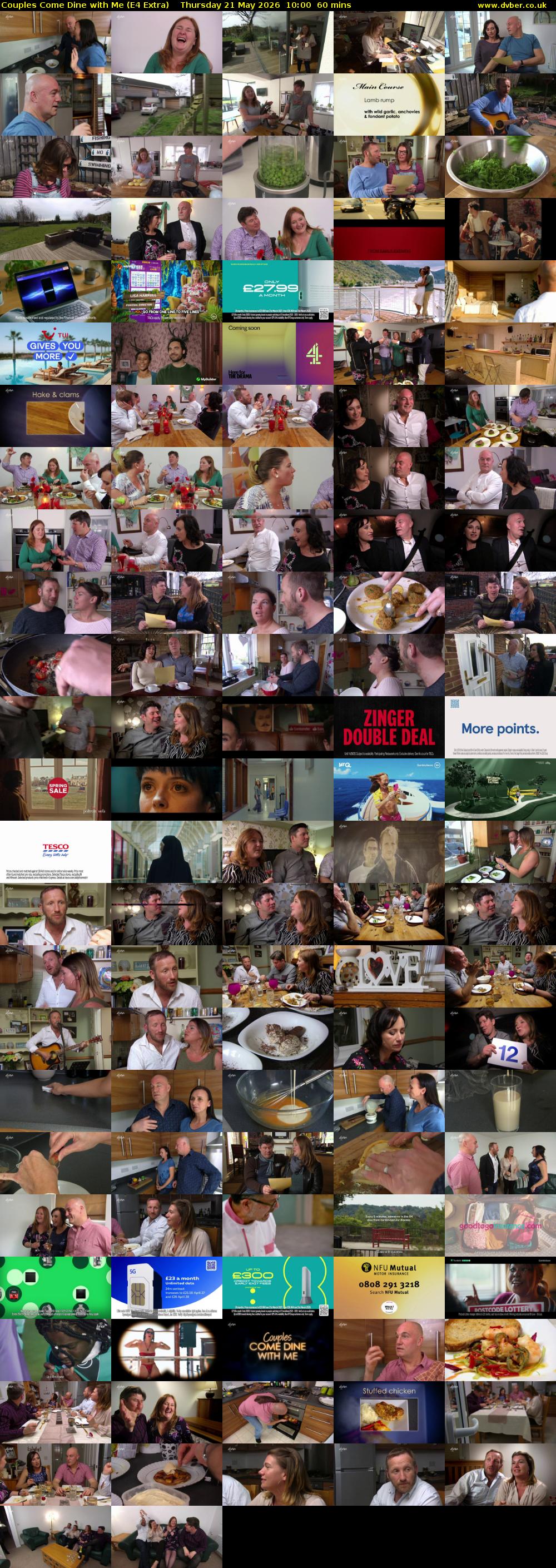 Couples Come Dine with Me (E4 Extra) Thursday 21 May 2026 10:00 - 11:00