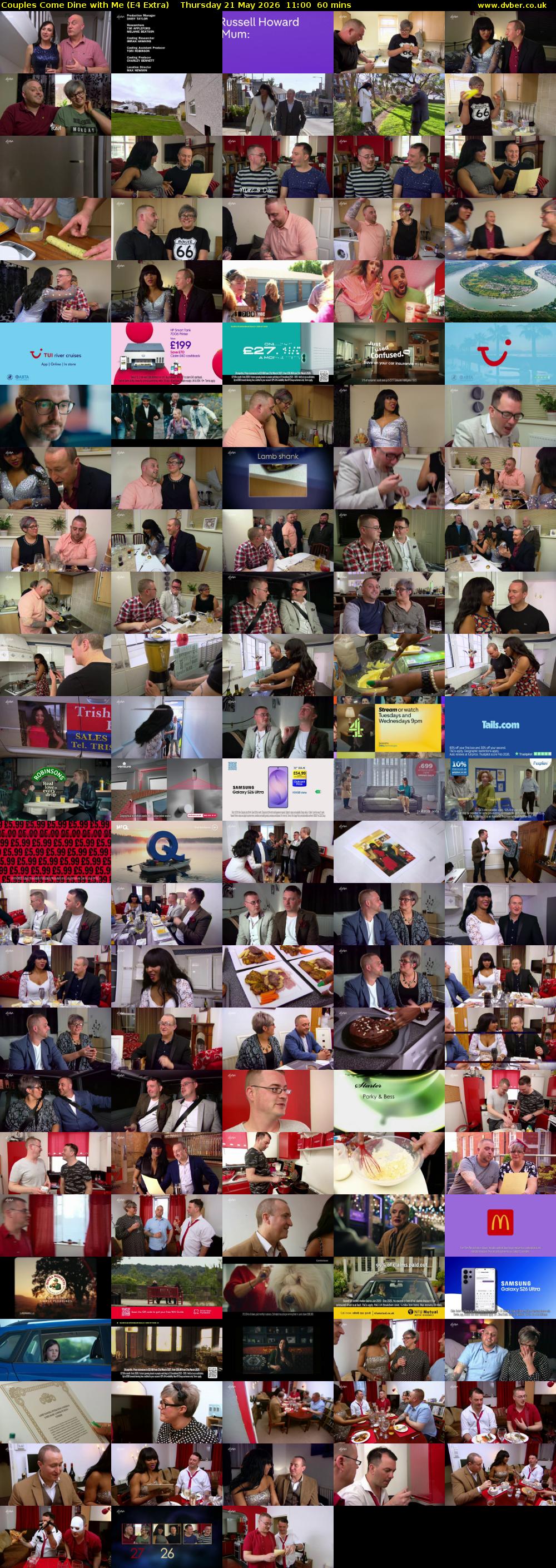 Couples Come Dine with Me (E4 Extra) Thursday 21 May 2026 11:00 - 12:00
