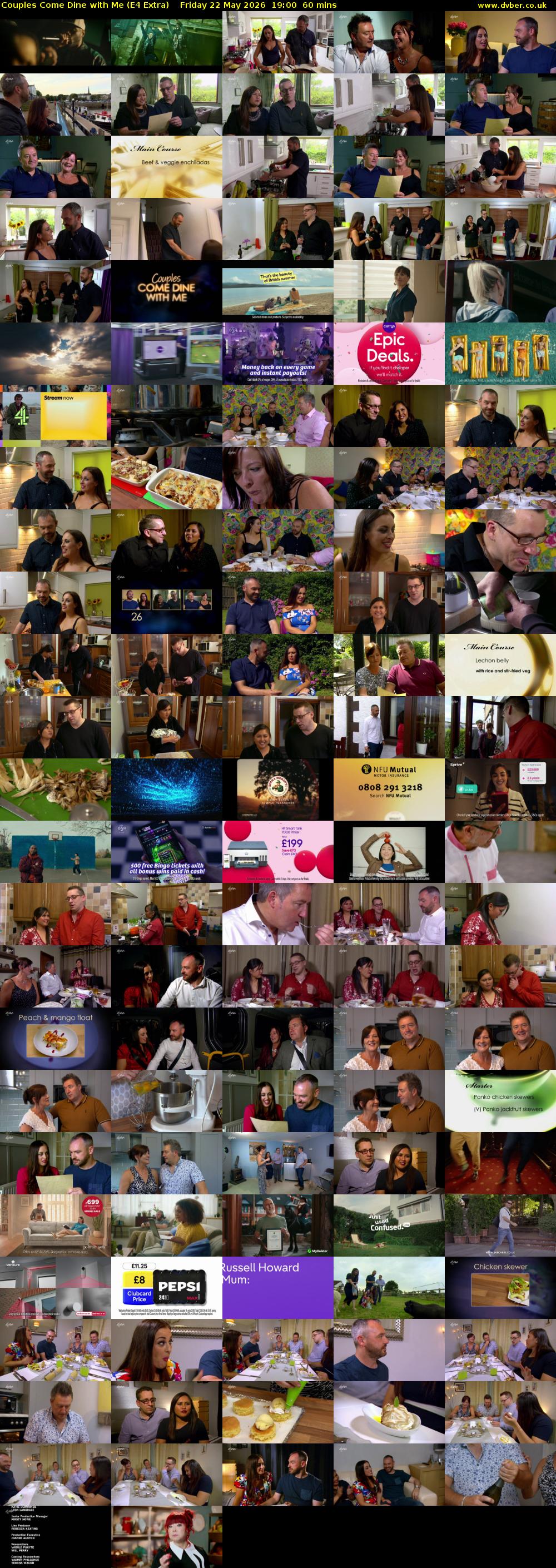 Couples Come Dine with Me (E4 Extra) Friday 22 May 2026 19:00 - 20:00