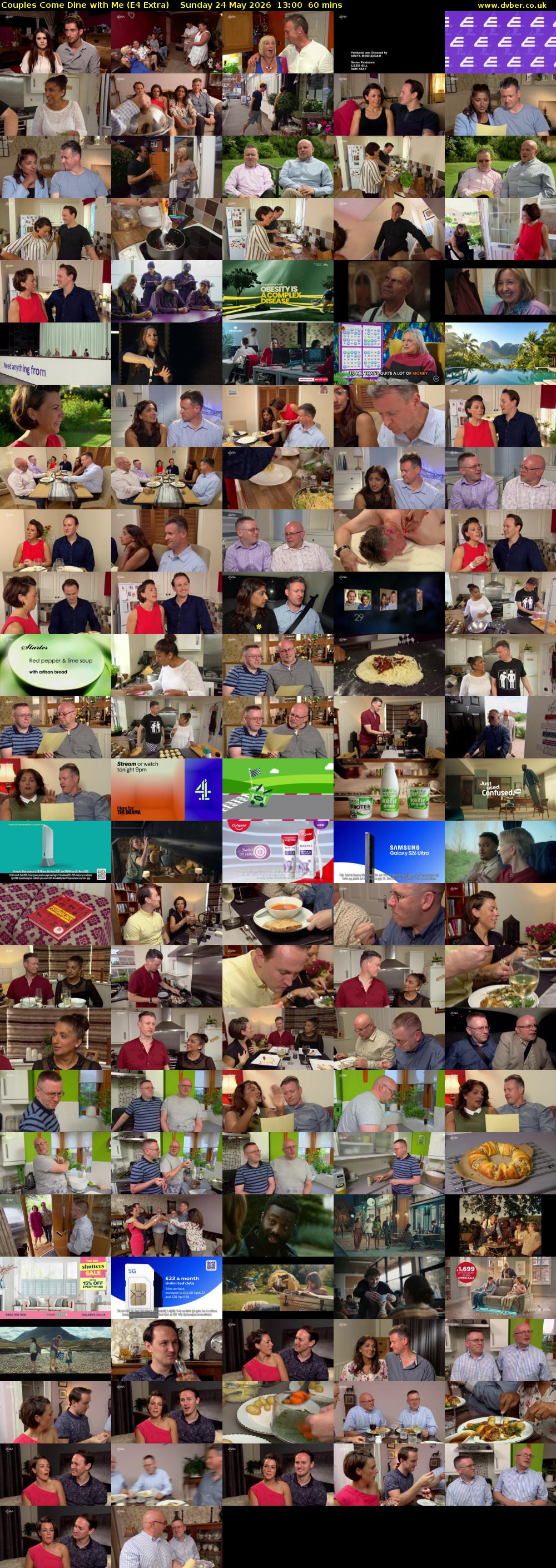 Couples Come Dine with Me (E4 Extra) Sunday 24 May 2026 13:00 - 14:00