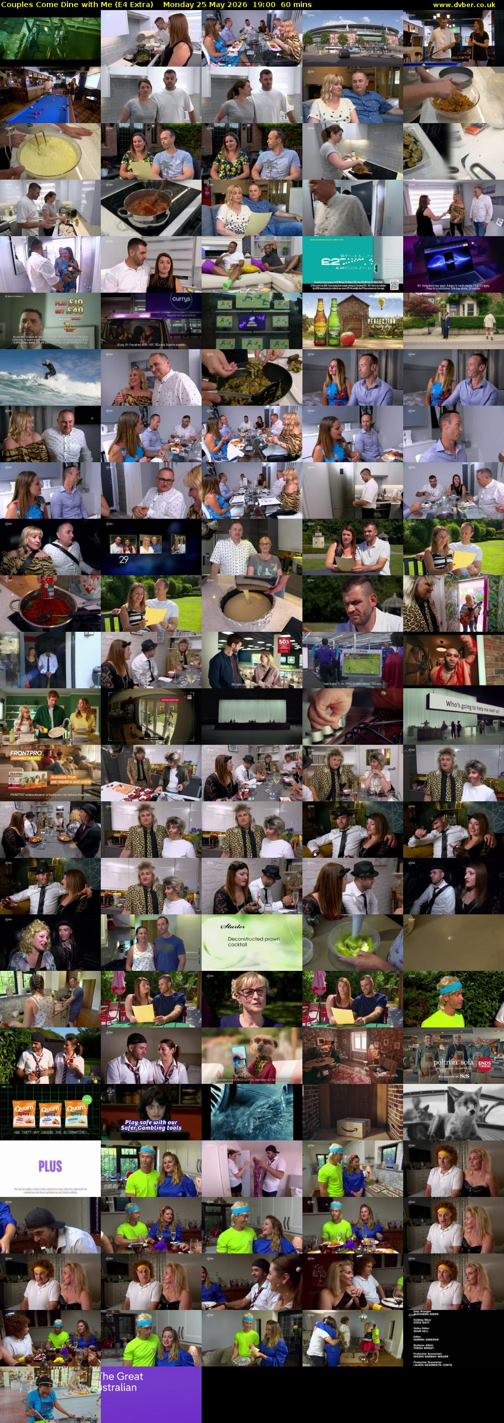 Couples Come Dine with Me (E4 Extra) Monday 25 May 2026 19:00 - 20:00
