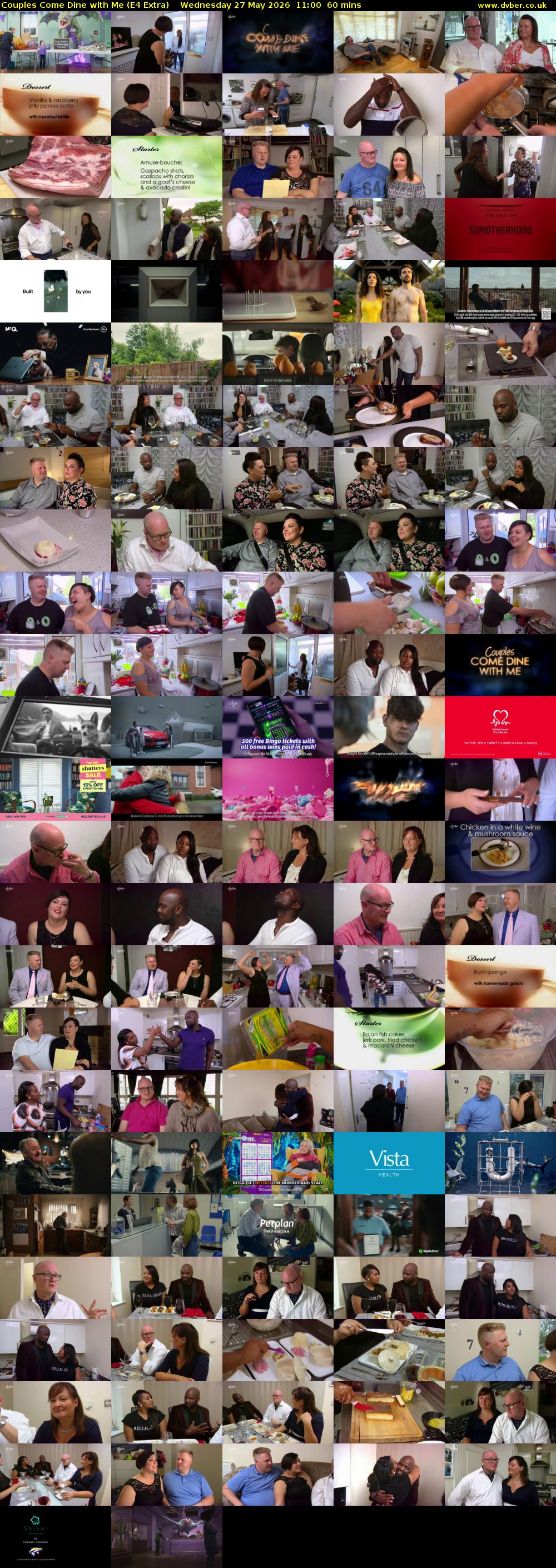 Couples Come Dine with Me (E4 Extra) Wednesday 27 May 2026 11:00 - 12:00