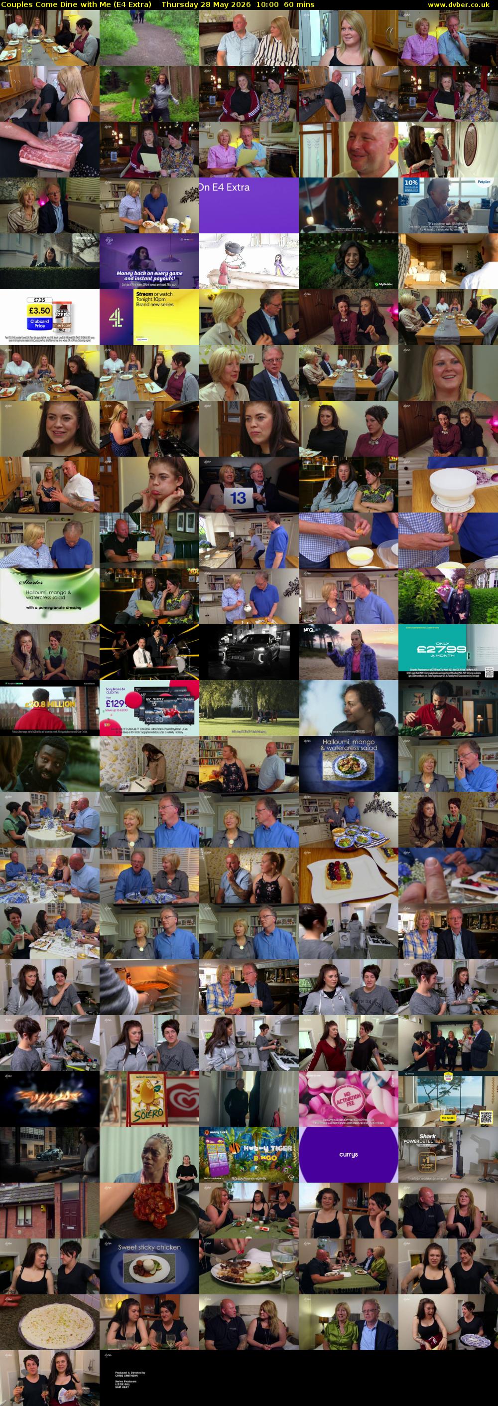 Couples Come Dine with Me (E4 Extra) Thursday 28 May 2026 10:00 - 11:00