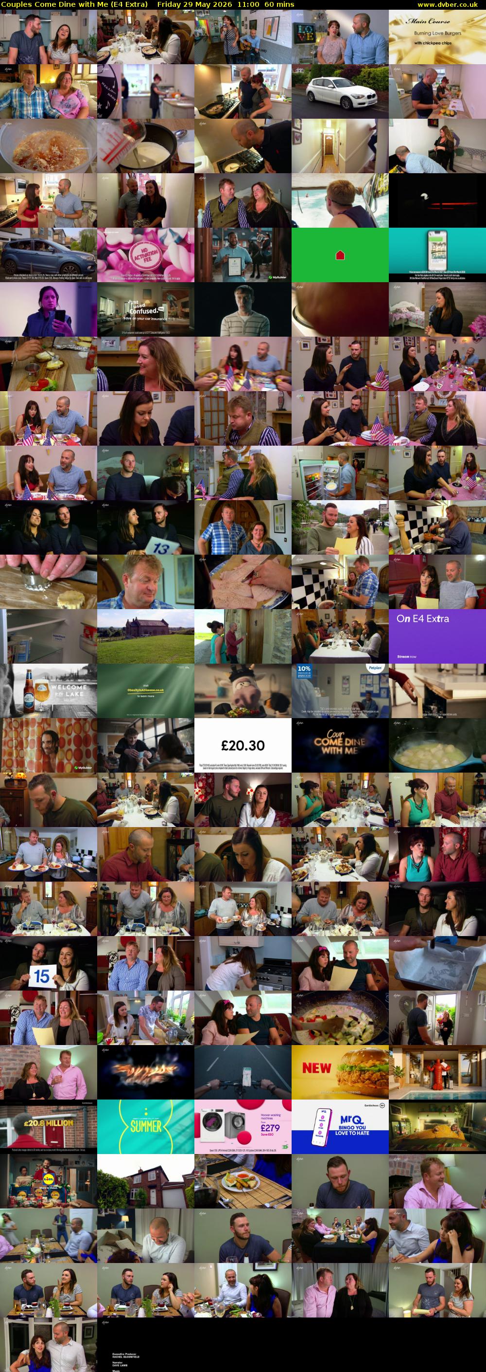 Couples Come Dine with Me (E4 Extra) Friday 29 May 2026 11:00 - 12:00