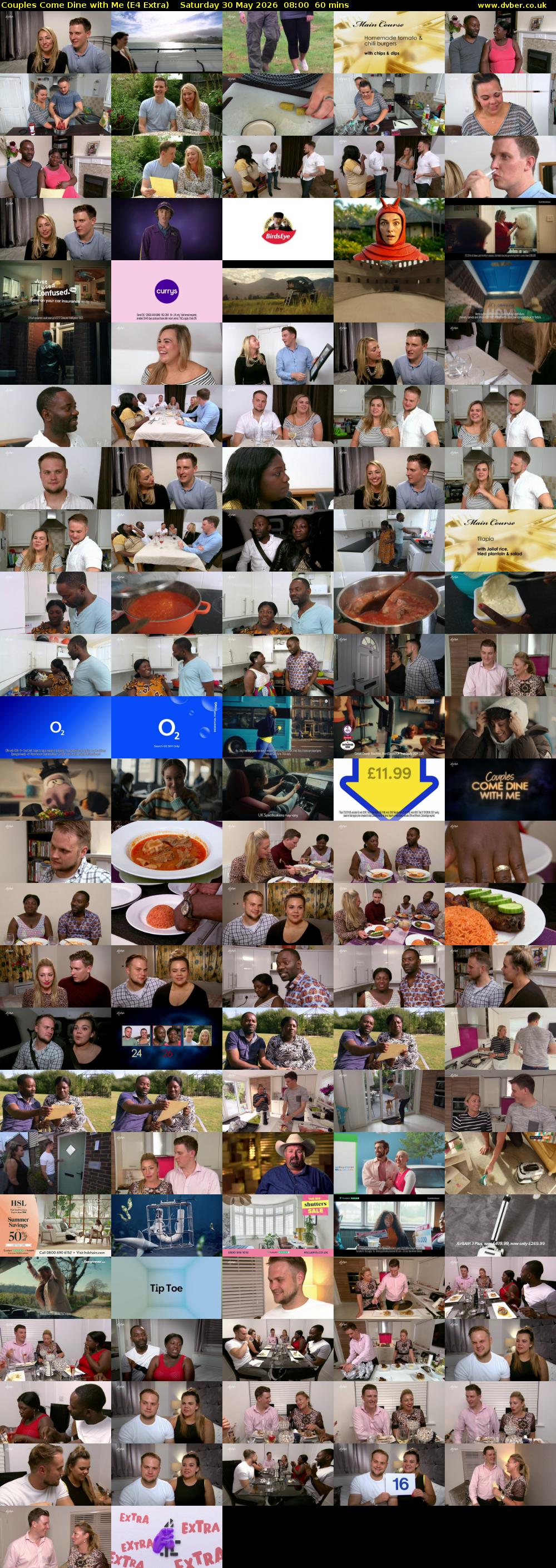 Couples Come Dine with Me (E4 Extra) Saturday 30 May 2026 08:00 - 09:00
