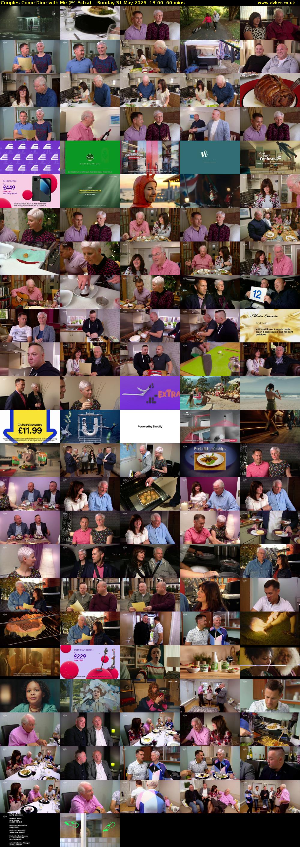 Couples Come Dine with Me (E4 Extra) Sunday 31 May 2026 13:00 - 14:00