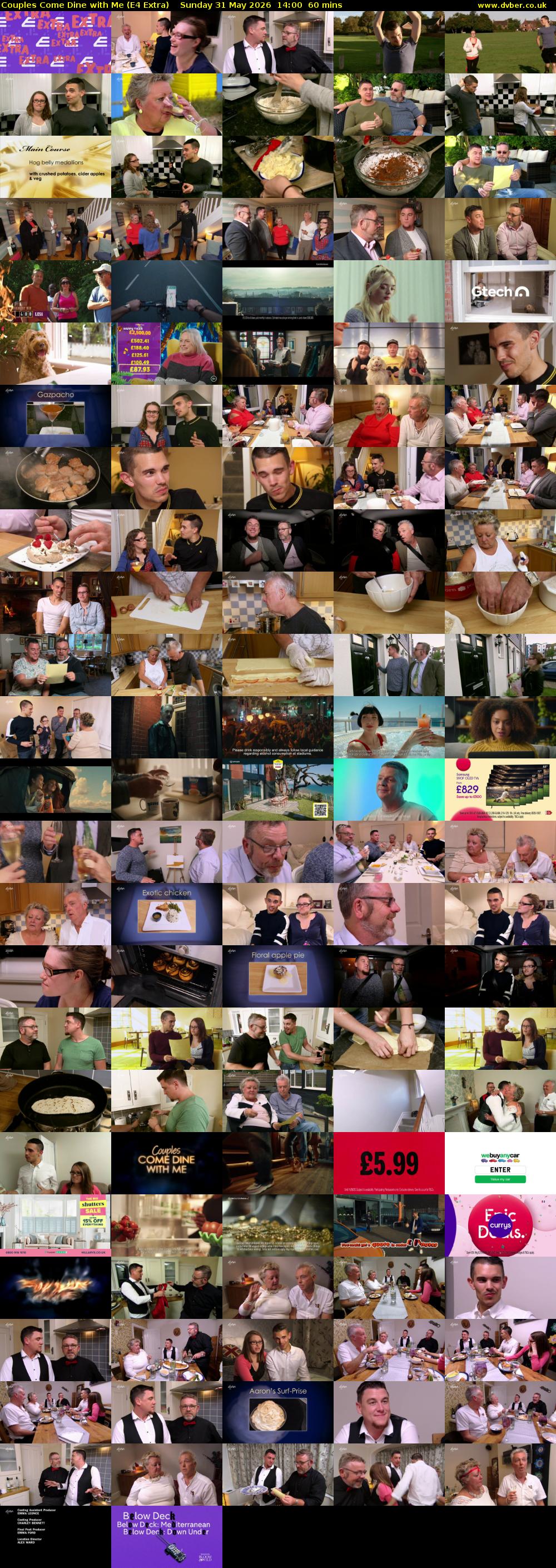 Couples Come Dine with Me (E4 Extra) Sunday 31 May 2026 14:00 - 15:00