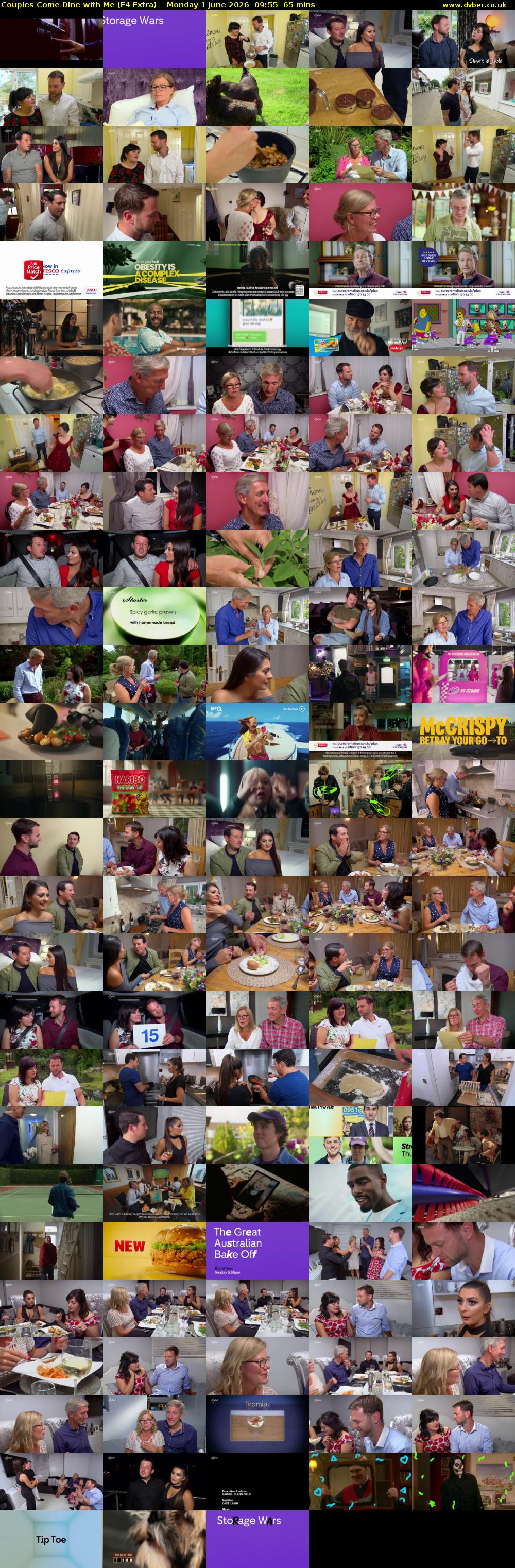 Couples Come Dine with Me (E4 Extra) Monday 1 June 2026 09:55 - 11:00