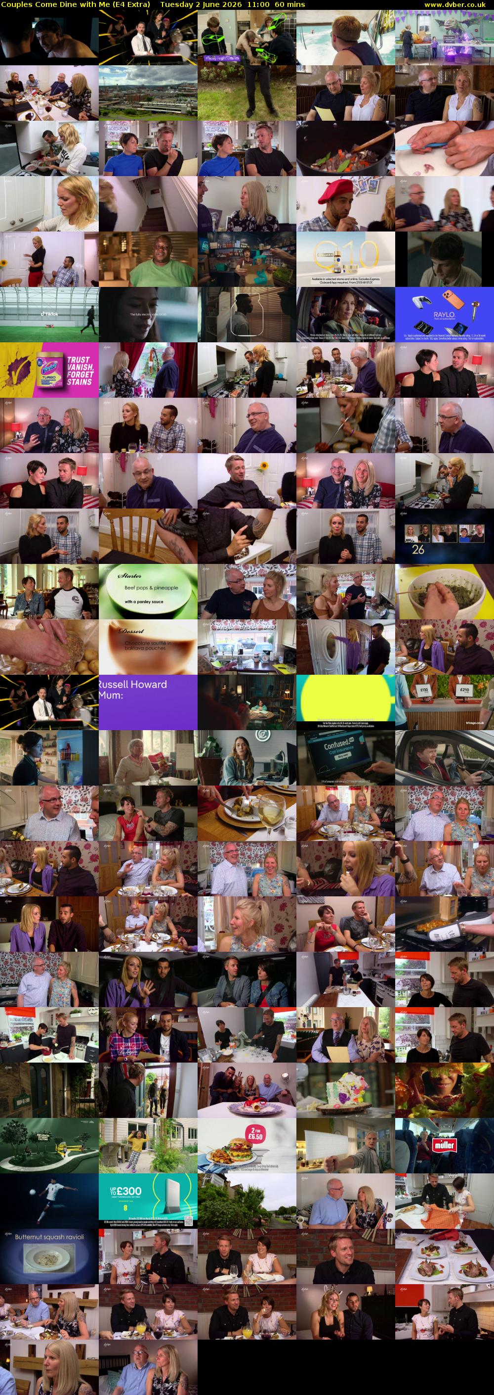 Couples Come Dine with Me (E4 Extra) Tuesday 2 June 2026 11:00 - 12:00