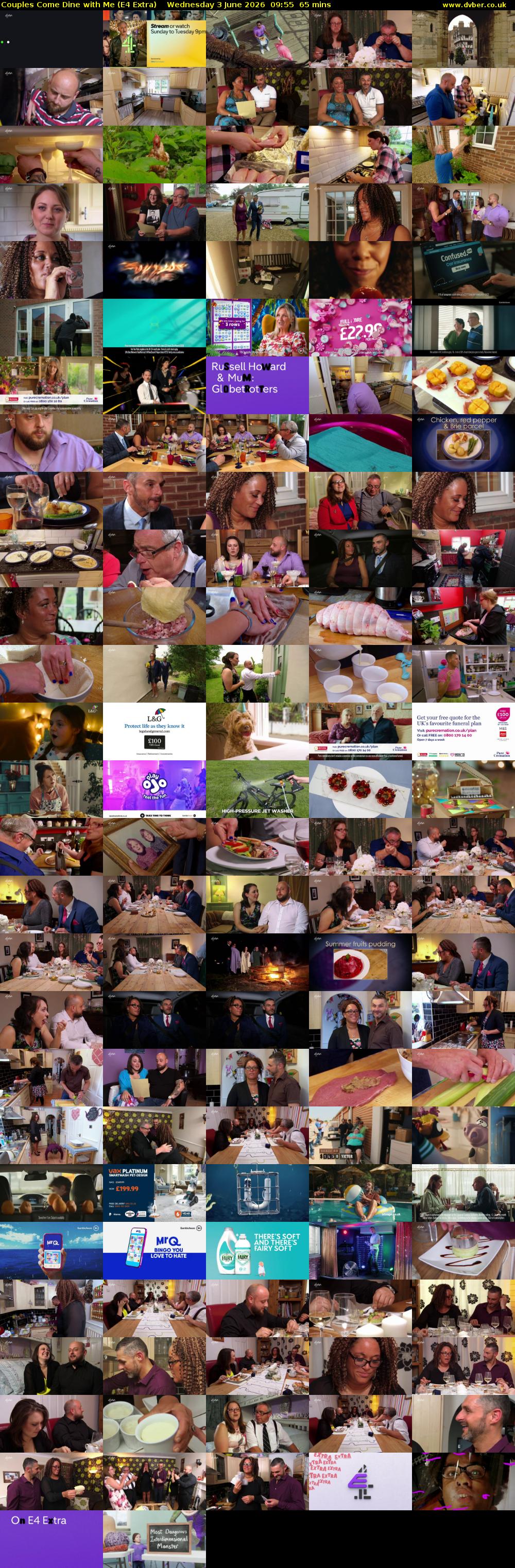 Couples Come Dine with Me (E4 Extra) Wednesday 3 June 2026 09:55 - 11:00