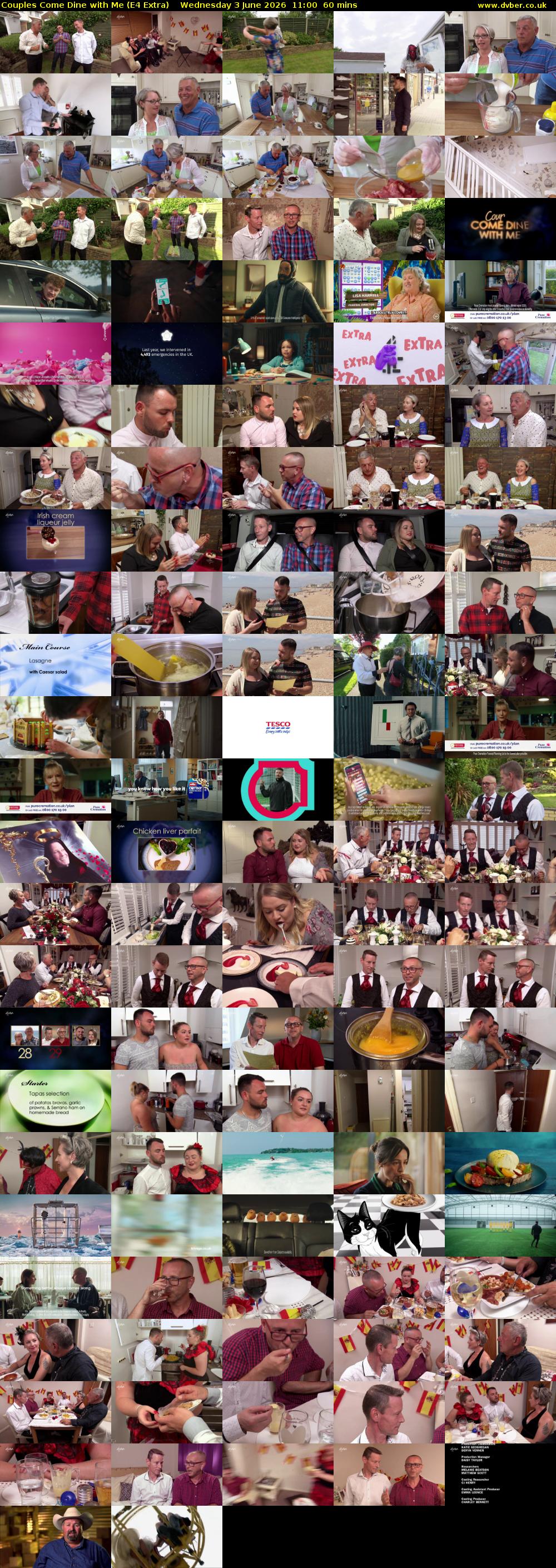 Couples Come Dine with Me (E4 Extra) Wednesday 3 June 2026 11:00 - 12:00