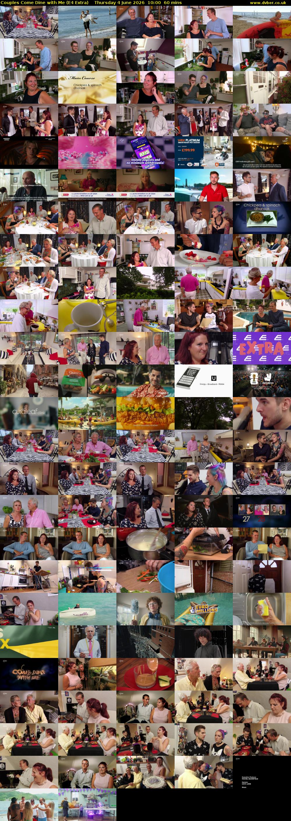 Couples Come Dine with Me (E4 Extra) Thursday 4 June 2026 10:00 - 11:00