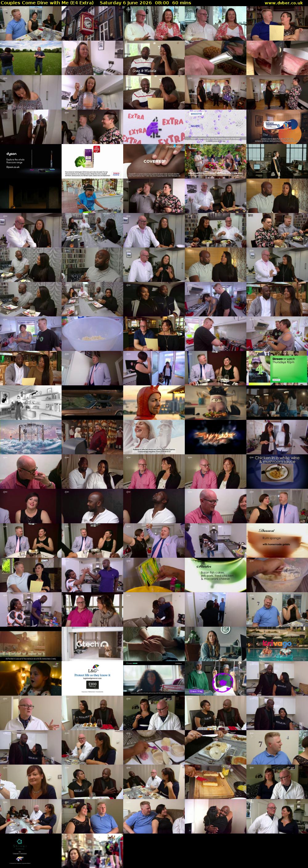 Couples Come Dine with Me (E4 Extra) Saturday 6 June 2026 08:00 - 09:00