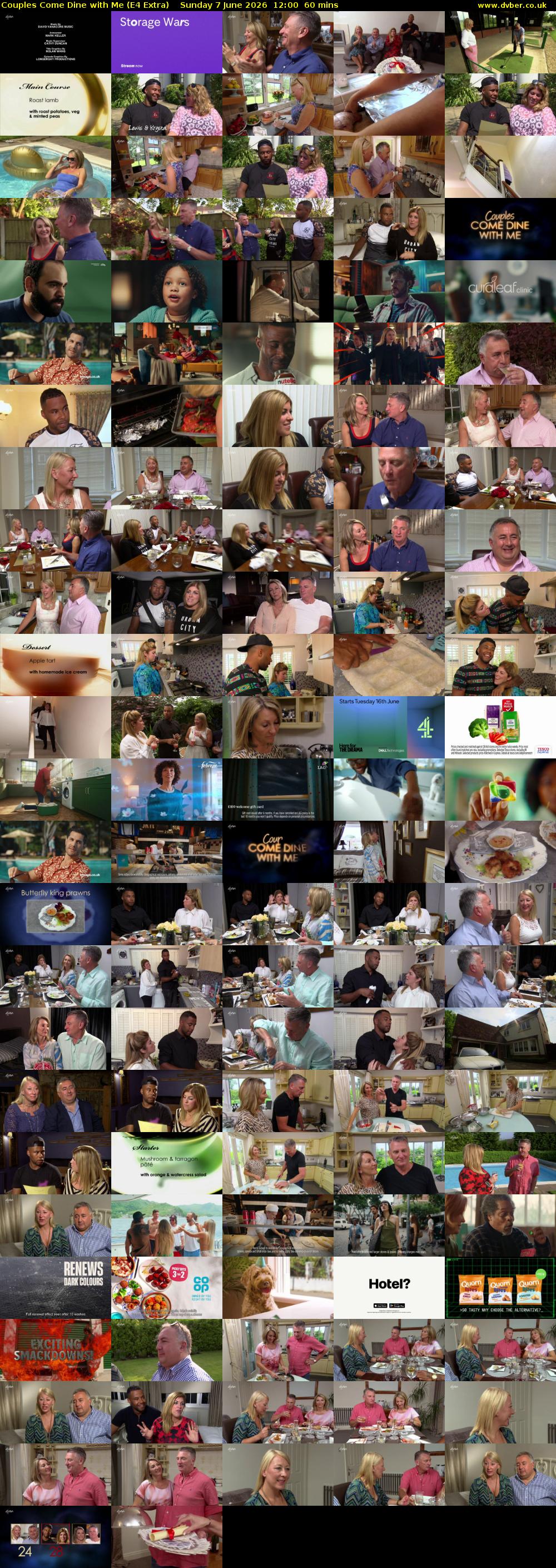 Couples Come Dine with Me (E4 Extra) Sunday 7 June 2026 12:00 - 13:00