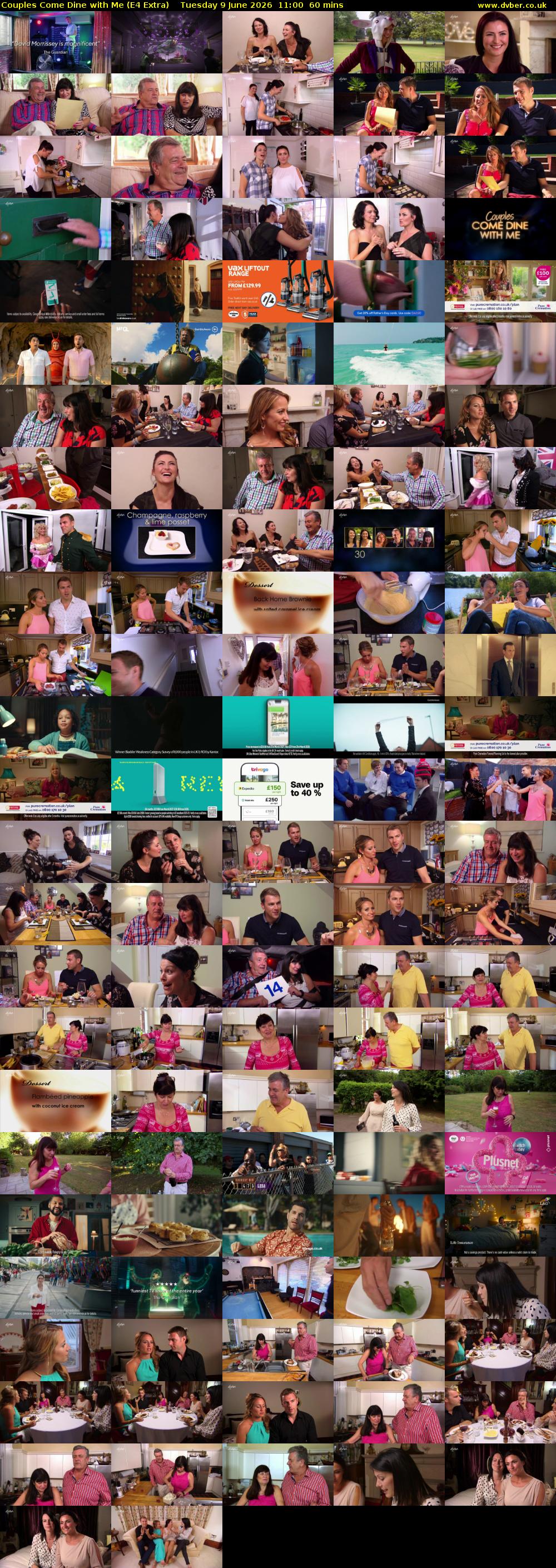 Couples Come Dine with Me (E4 Extra) Tuesday 9 June 2026 11:00 - 12:00
