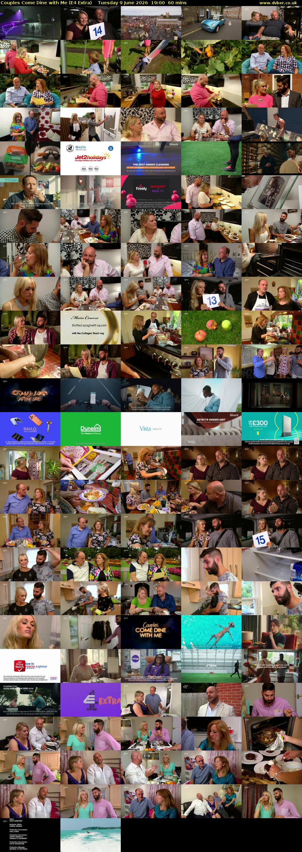 Couples Come Dine with Me (E4 Extra) Tuesday 9 June 2026 19:00 - 20:00