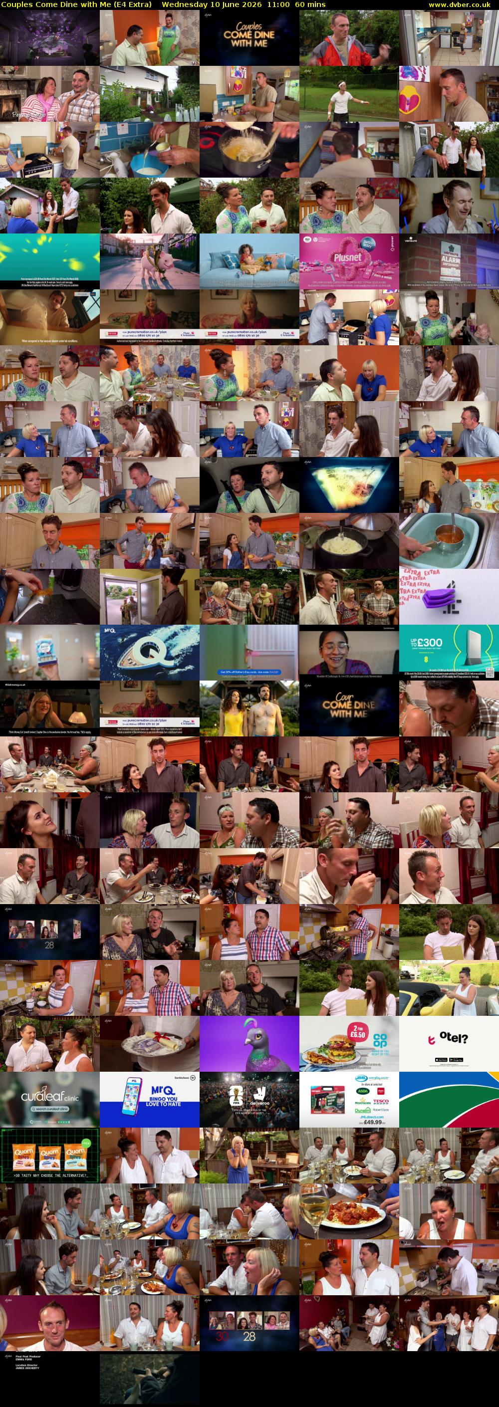 Couples Come Dine with Me (E4 Extra) Wednesday 10 June 2026 11:00 - 12:00