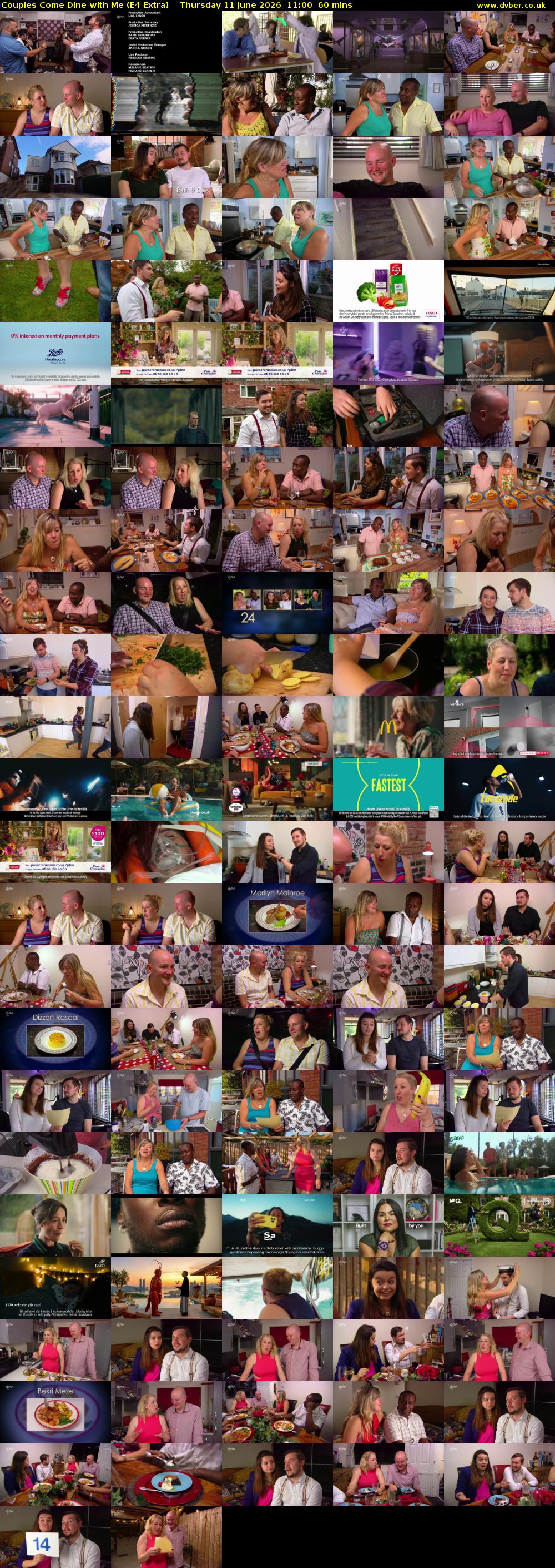 Couples Come Dine with Me (E4 Extra) Thursday 11 June 2026 11:00 - 12:00