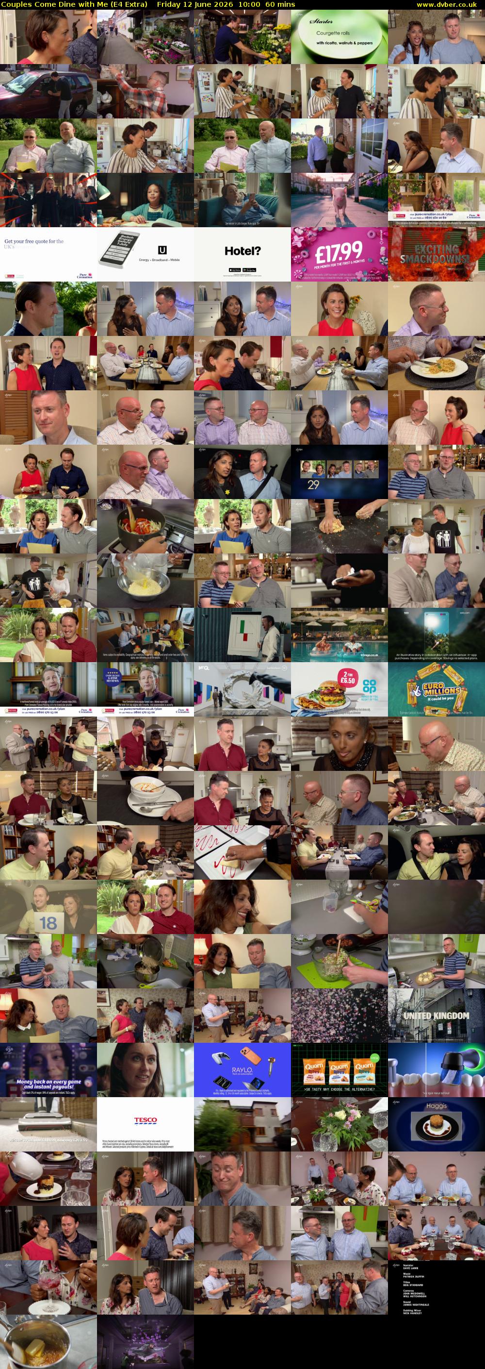 Couples Come Dine with Me (E4 Extra) Friday 12 June 2026 10:00 - 11:00
