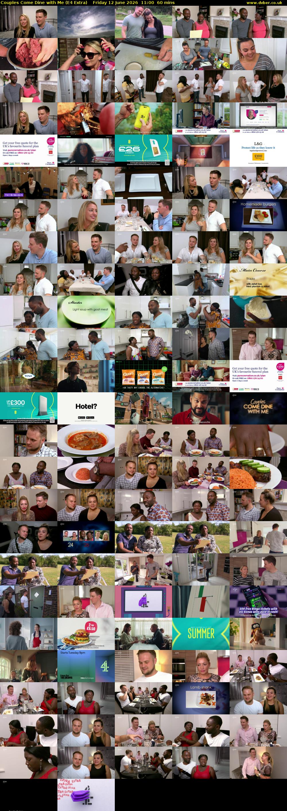 Couples Come Dine with Me (E4 Extra) Friday 12 June 2026 11:00 - 12:00