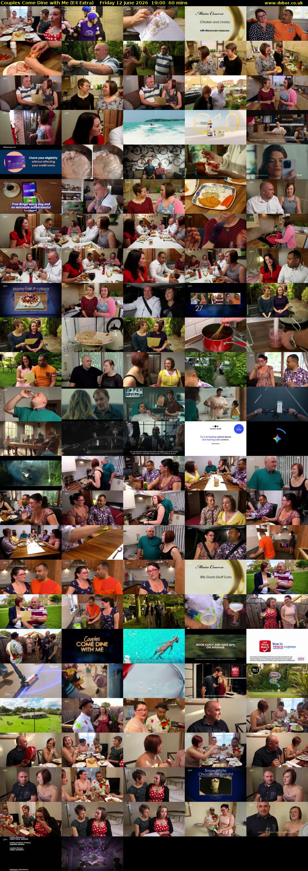 Couples Come Dine with Me (E4 Extra) Friday 12 June 2026 19:00 - 20:00