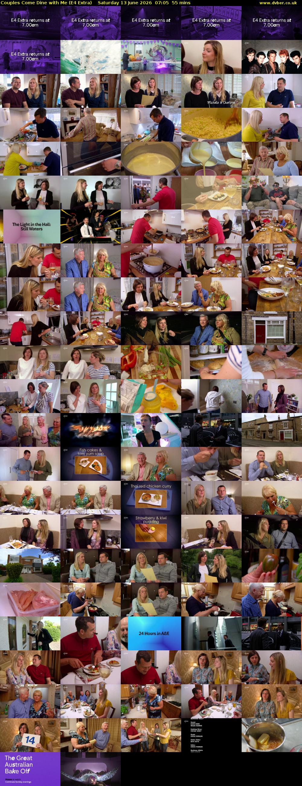 Couples Come Dine with Me (E4 Extra) Saturday 13 June 2026 07:05 - 08:00