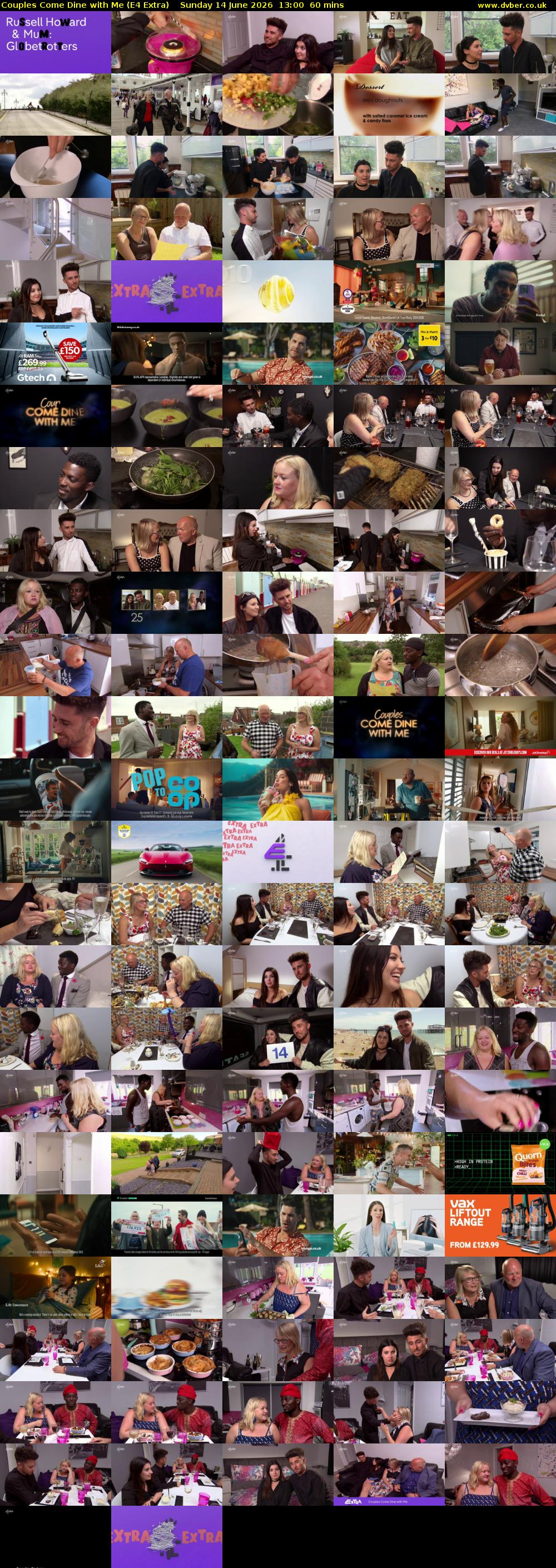 Couples Come Dine with Me (E4 Extra) Sunday 14 June 2026 13:00 - 14:00