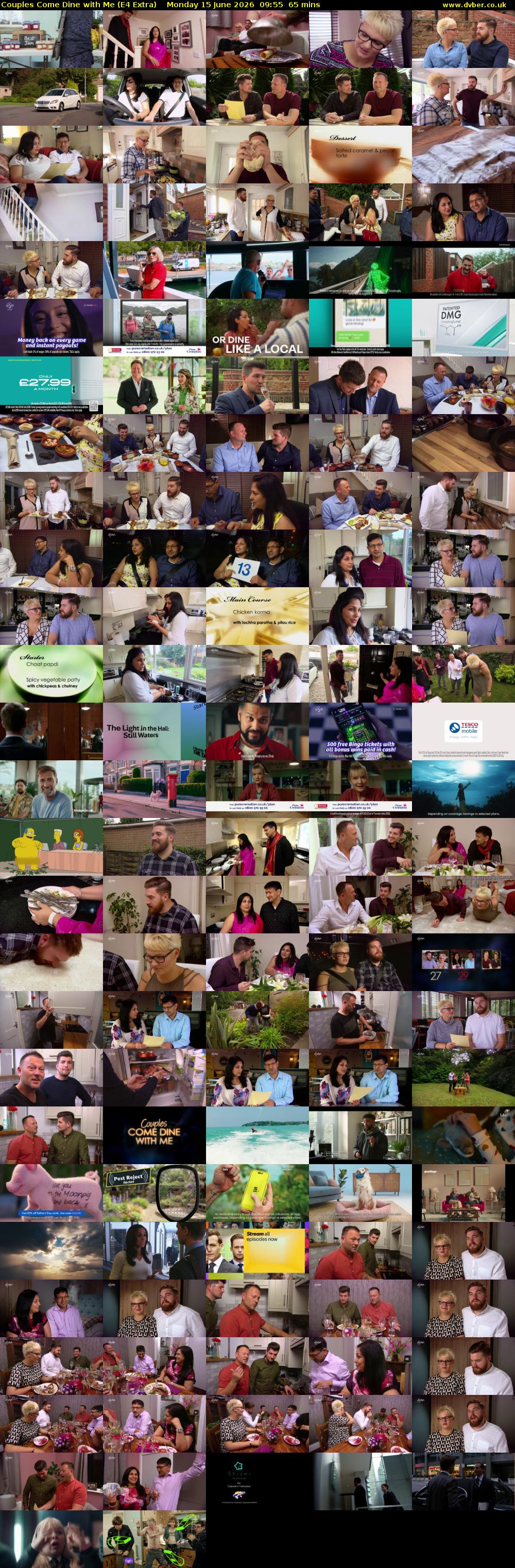 Couples Come Dine with Me (E4 Extra) Monday 15 June 2026 09:55 - 11:00